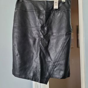 Faux leather skirt